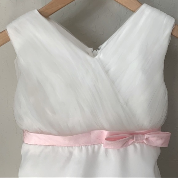 JOAN CALABRESE for Mon Ceri Flower Girl Wedding Dress White Formal Fancy Party - Picture 4 of 16